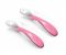 Набір силіконових ложечок для годування Nuvita Easy Eating 6м + 2 шт. рожева NV8480Pink