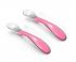 Набір силіконових ложечок для годування Nuvita Easy Eating 6м + 2 шт. рожева NV8480Pink