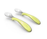 Набір силіконових ложечок для годування Nuvita Easy Eating 6м + 2 шт. салатовий NV8480Lime