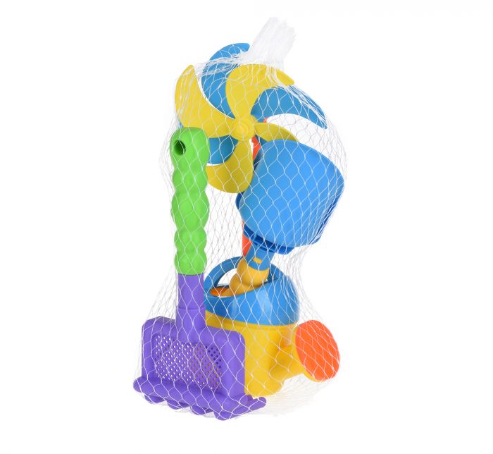 Набір для гри з піском Same Toy з Повітряної вертушкою(жовта лійка) 4 шт HY-1203WUt-2