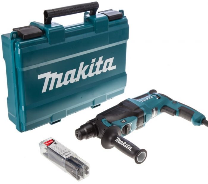 Перфоратор Makita HR2630T, SDS+,змінний патрон, 800Вт, 2.4 Дж, 3.0 кг