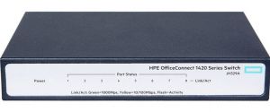 Комутатор HPE 1420 8G Switch, Unmanaged, 8xGE ports, L2, LT Warranty