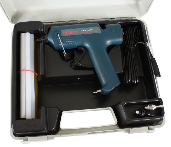 Пістолет клейовий Bosch GKP 200 CE, 500 Вт, подача клею 30 г/хв, O стрижня 11 мм, 0.4 кг