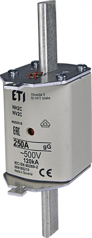 Запобіжник ETI NH-2C / gG 250A 500V KOMBI