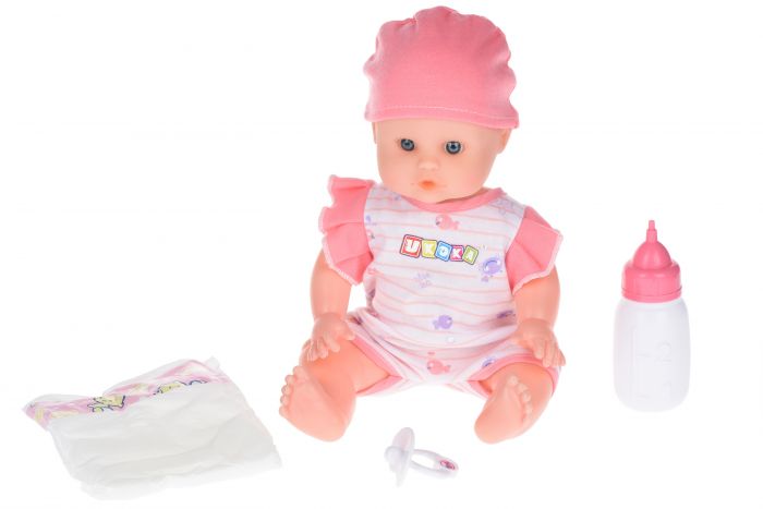 Пупс Same Toy в білому з аксесуарами і звуком 35 см 8018M2Ut