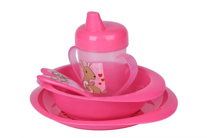 Набір для годування Nuvita 12м+ Рожевий 4 предмета NV1495Pink