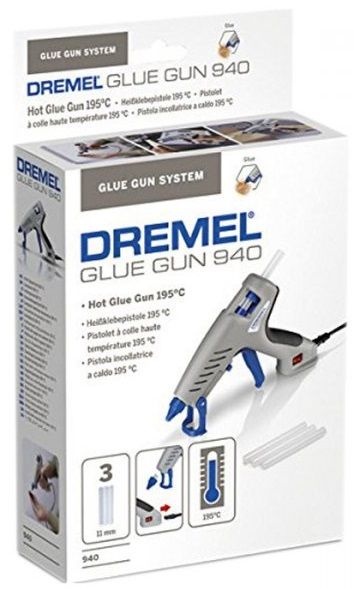 Пістолет клейовий Dremel 940, 195 °C, 11мм, 0.24 кг