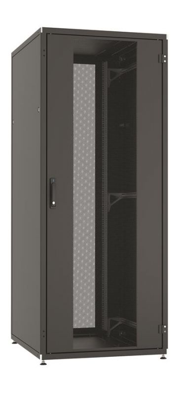 Шафа ZPAS 19" 24U 600x1000, перфор.двері WZ-IT-246010-44AA-2-161-FP, чорна