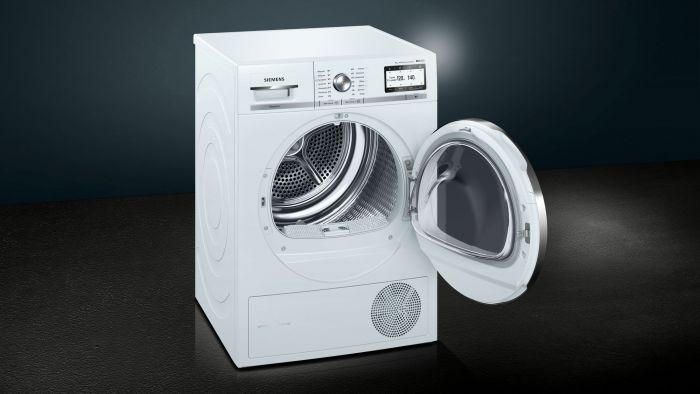 Сушильний барабан Siemens WT47Y782OE - 60 см/9кг/Heat-Pump/selfCleaning/дисплей/А++/білий