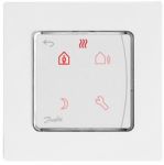 Терморегулятор Danfoss Icon Display, +5...35° C, програмований, дротовий, вбудований, 230V, білий