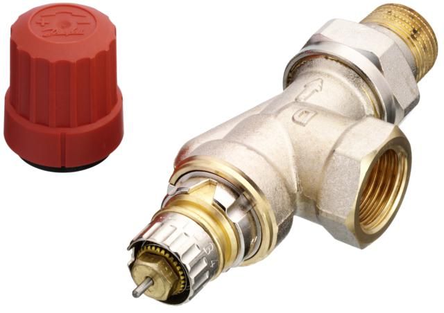 Клапан термостатичний Danfoss RA-N, DN 15, вх. 1/2" - вих. 1/2", осьовий