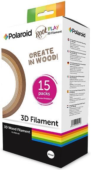 Набір нитки для 3D ручки Polaroid 1.75мм, WOOD (дерево), (15*5m)