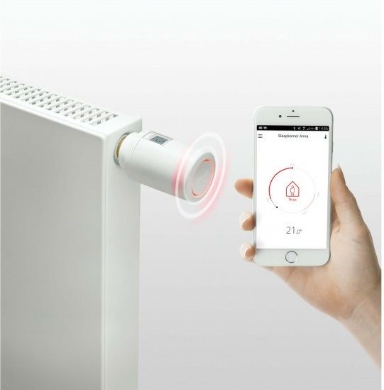 Термостатична головка Danfoss Eco Bluetooth, RA, M30х1.5, Kermi, 2х1.5 АА, біла