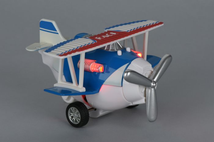 Літак металевий інерційний Same Toy Aircraft синій зі світлом і музикою SY8012Ut-2