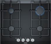 Вбудовувана газова поверхня Siemens ER6A6PD70R - Ш-60см./4 конфорки/чавун/символьні дисплеї/чорне скло