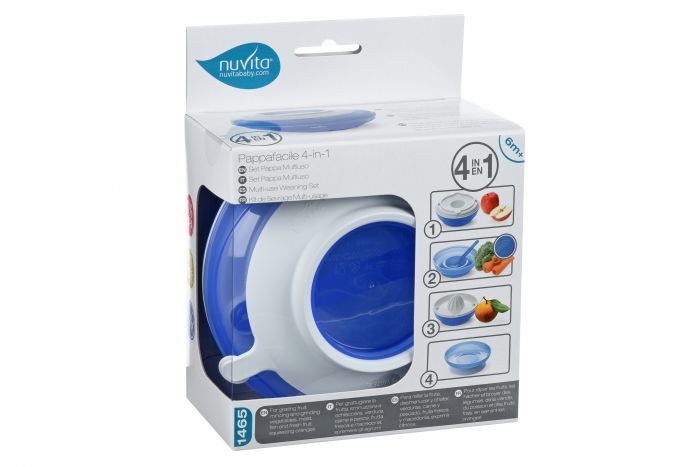 Тарілка малюка Nuvita 4в1 6м+ cиня NV1465Blue
