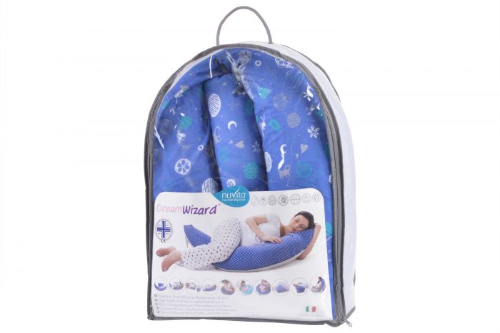 Подушка для вагітних і для годування Nuvita 10 в 1 DreamWizard Синя NV7100Blue