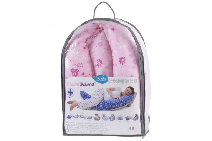 Подушка для вагітних і для годування Nuvita 10 в 1 DreamWizard Рожева NV7100Pink