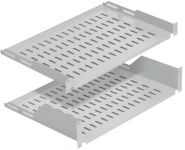 Полиця MIRSAN консольна 19" 2U 350,  RAL 7035