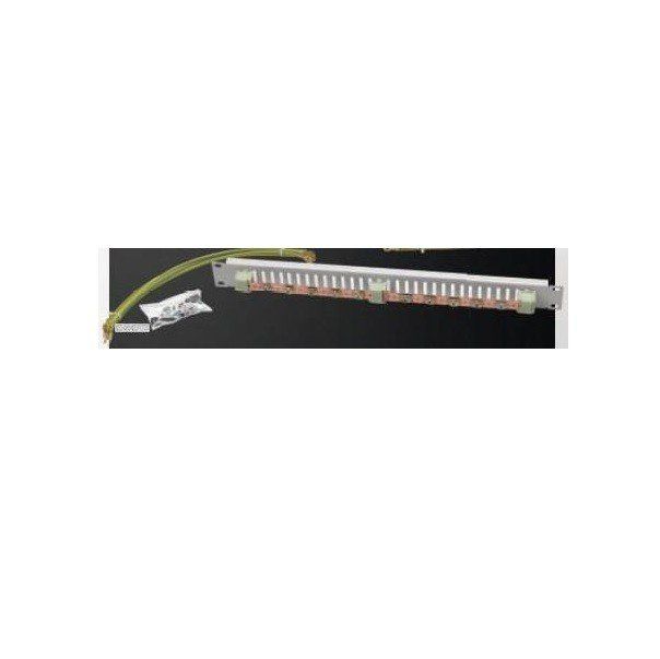 Шина заземлення MIRSAN 19" 1U, RAL 7035