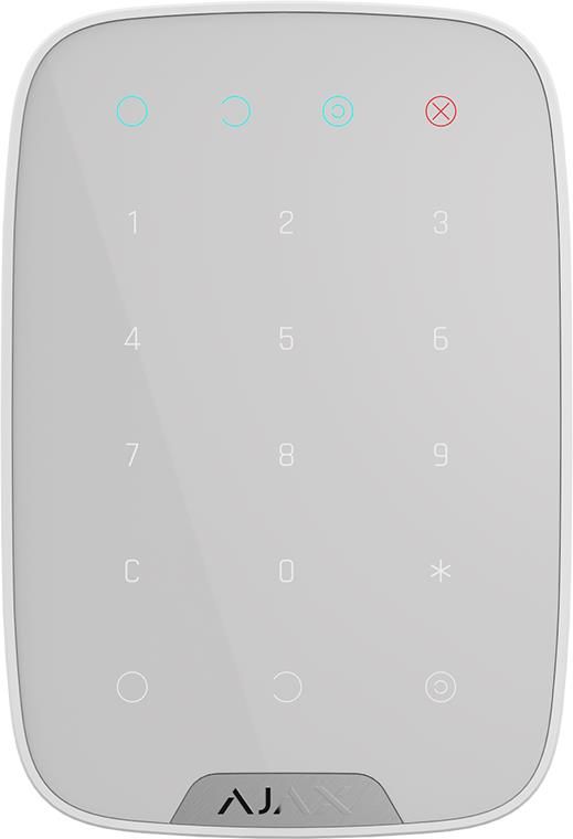 Бездротова сенсорна клавіатура Ajax KeyPad біла