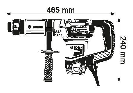 Молоток відбійний Bosch GSH 501, 1100Вт, 7.5 Дж, 2.850 уд/хв, 5.6 кг