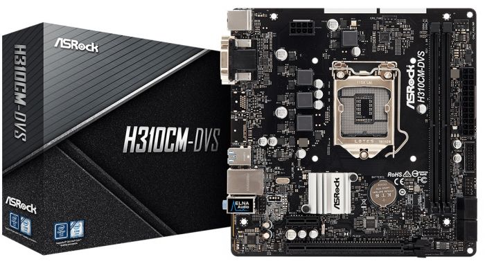 Материнська плата ASRock H310CM-DVS s1151 H310 2xDDR4 DVI-VGA mATX
