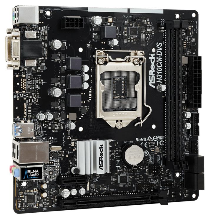 Материнська плата ASRock H310CM-DVS s1151 H310 2xDDR4 DVI-VGA mATX