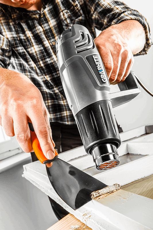 Фен будівельний GRAPHITE  2000Вт 80/600°С 350/550л·хв 0.9кг