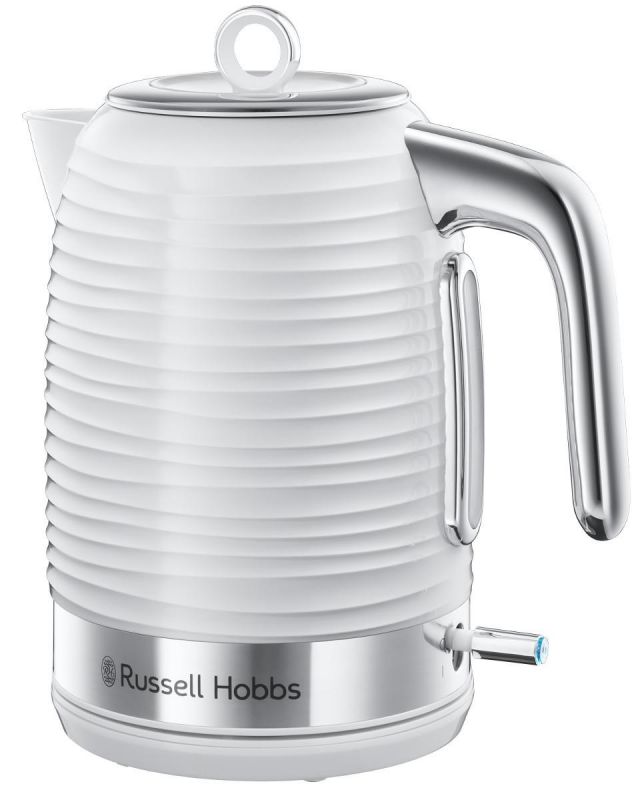 Електрочайник Russell Hobbs Inspire, 1.7л, пластик , підсвічування, біло-сріблястий