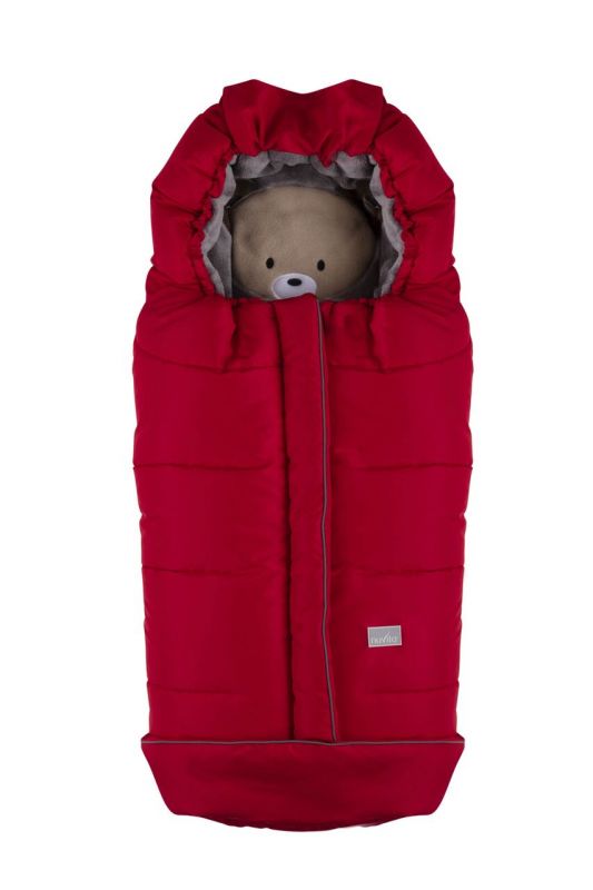 Зимовий конверт NUVITA 9605 СUCCIOLI JUNIOR червоний/ведмідь/сірий