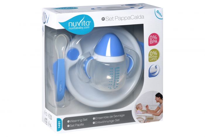 Набір для годування Nuvita 6м+ Блакитний 3 предмета NV1491Blue
