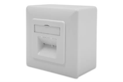 Настінна розетка DIGITUS cat. 6a STP 2xRJ45 8P8C, для зовнішньої проводки