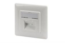 Настінна розетка Cat. 6a, STP, 2xRJ45, 8P8C, для прихованої проводки