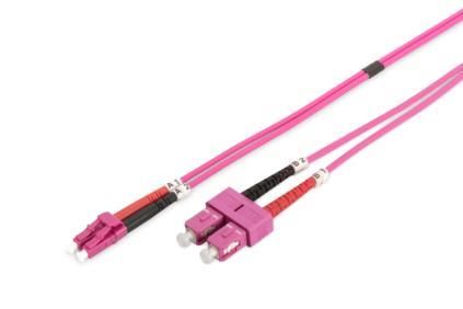 Оптичний патч-корд DIGITUS LC / UPC-SC / UPC, 50/125, OM4, duplex, 10m