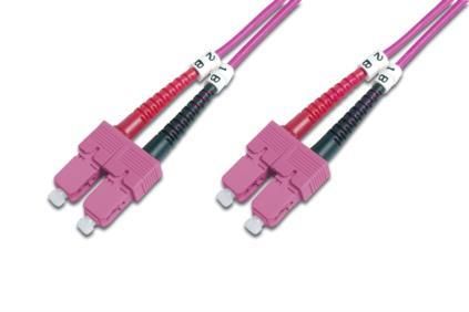 Оптичний патч-корд DIGITUS SC/UPC-SC/UPC,50/125, OM4,duplex,5m