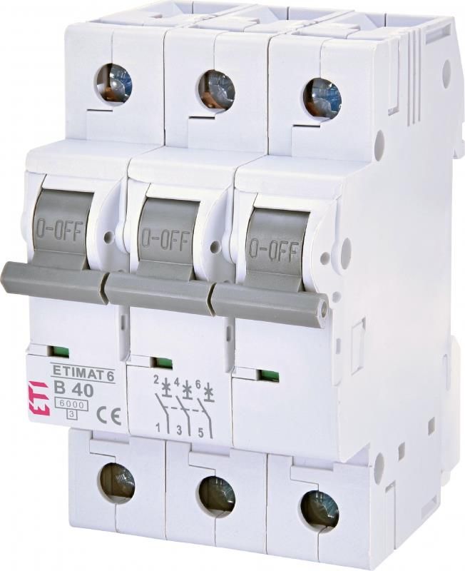 Авт. вимикач ETI ETIMAT 6 3p B 40А (6 kA)