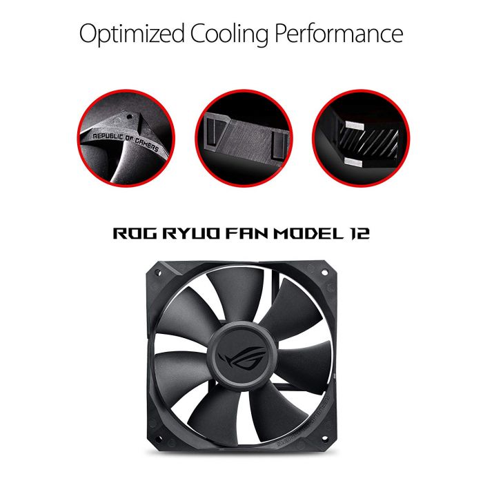 Система рідинного охолодження ASUS ROG-RYUO-120 Intel: LGA 115x,1366, 2011, 2011-3, 2066;AMD: AM4, TR4* OLED-дисплей