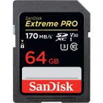 Карта пам'яті SanDisk SD   64GB C10 UHS-I U3 R170/W90MB/s Extreme Pro