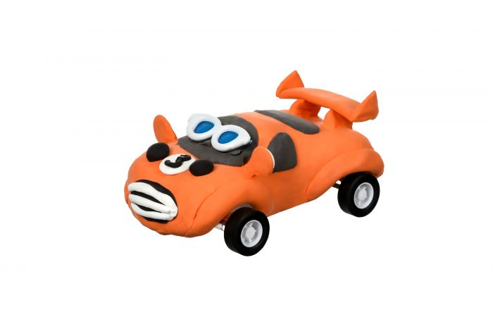 Маса для ліплення Paulinda Super Dough Racing time Машинка помаранчева, інерційний механізм PL-081161-3