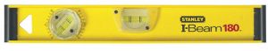 Рівень Stanley "PRO 180", алюмінієвий, 40 см, 3 капсули (1 поворотна на 180°)