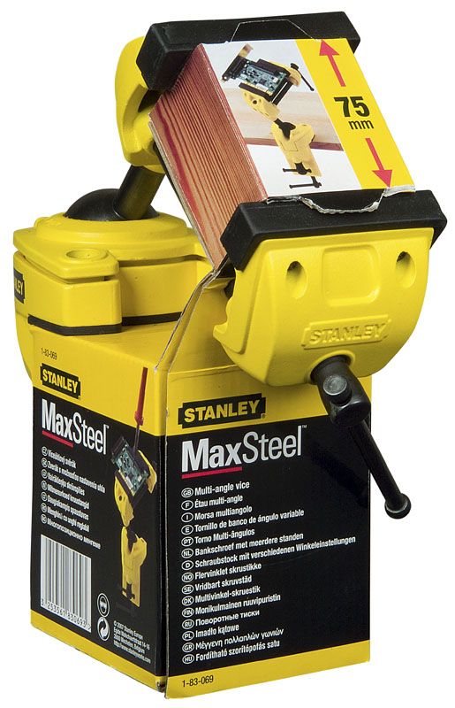 Лещата Stanley "MaxSteel", кутові поворотні, 40х75мм, 1.6кг