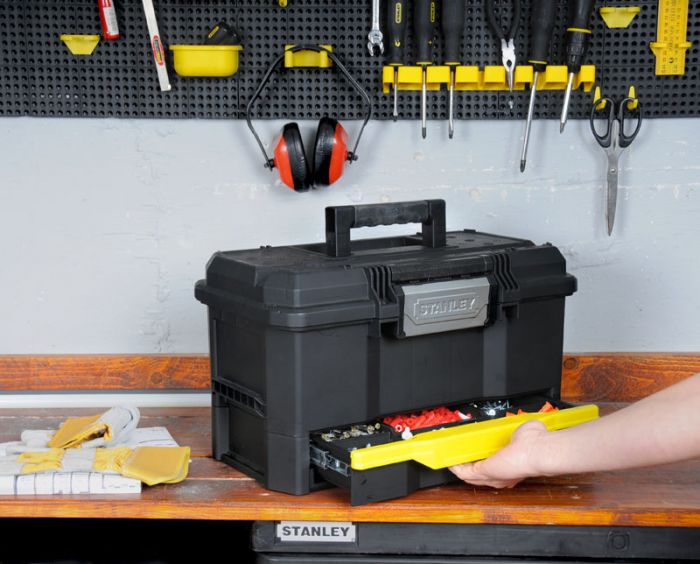 Ящик для інструменту Stanley 19", з висувною секцією, 48.1x27.9x28.7см