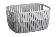 Корзинка плетена Ardesto Sweet Home, 6.8 л, 286*215*150 мм, сірий , пластик