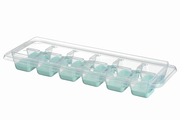 Форма для льоду Ardesto Fresh, з кришкою, голубий тіфані, силікон, пластик