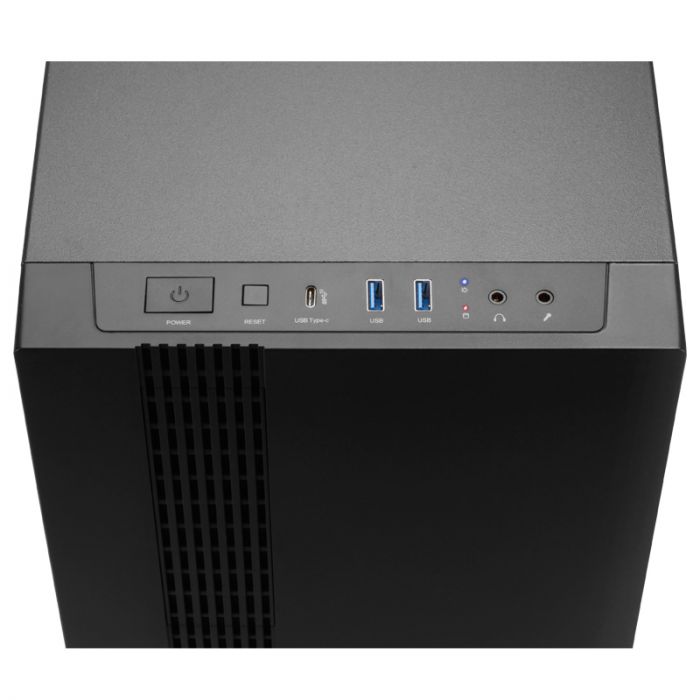 Корпус CHIEFTEC Uni UK-02B, без блока живлення, 2xUSB3.0, 1xUSB Type-C, ATX, Black
