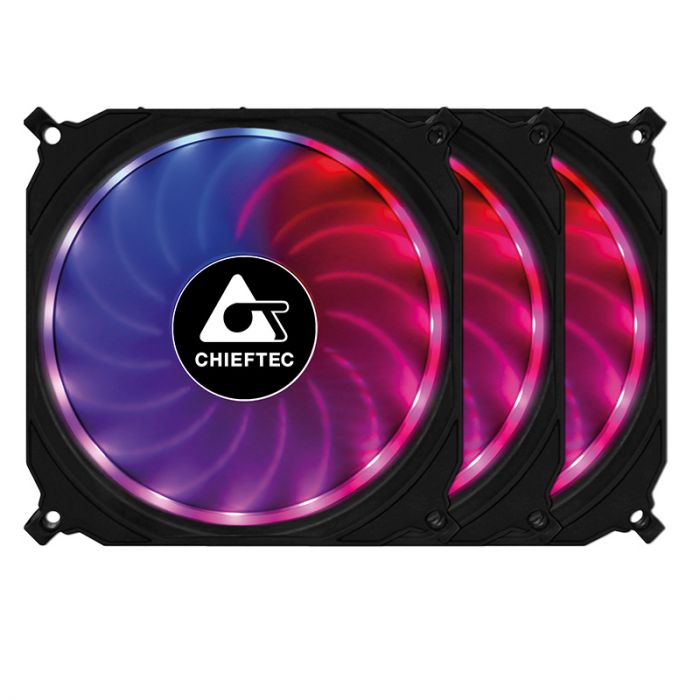 Набір корпусних вентиляторів CHIEFTEC TORNADO 3in1 ARGB fan,3x120мм,1200об/хв,6pin,16dBa+Fan hub+ПДК