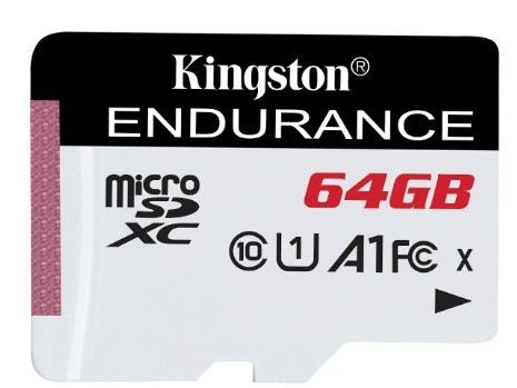 Карта пам'яті Kingston microSD   64GB C10 UHS-I R90/W45MB/s High Endurance
