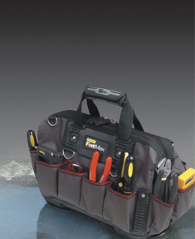 Сумка для інструменту Stanley "FatMax", жорстке та водонепроникне пластмасове дно, 46х23х28см, 1.4кг