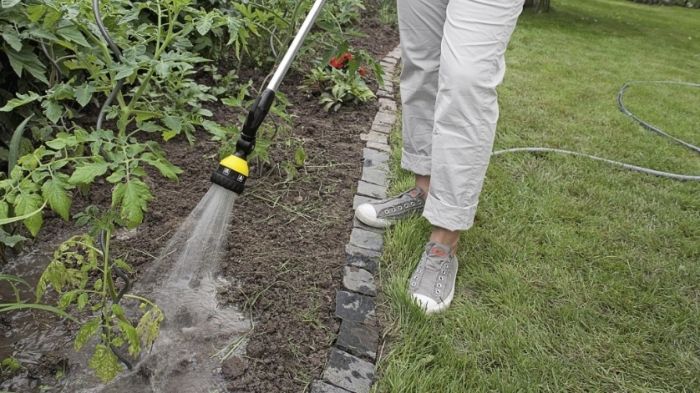 Зрошувач ручний Karcher "Plus", Штанга для поливу, душ садовий, 6 режимів, поворотна основа